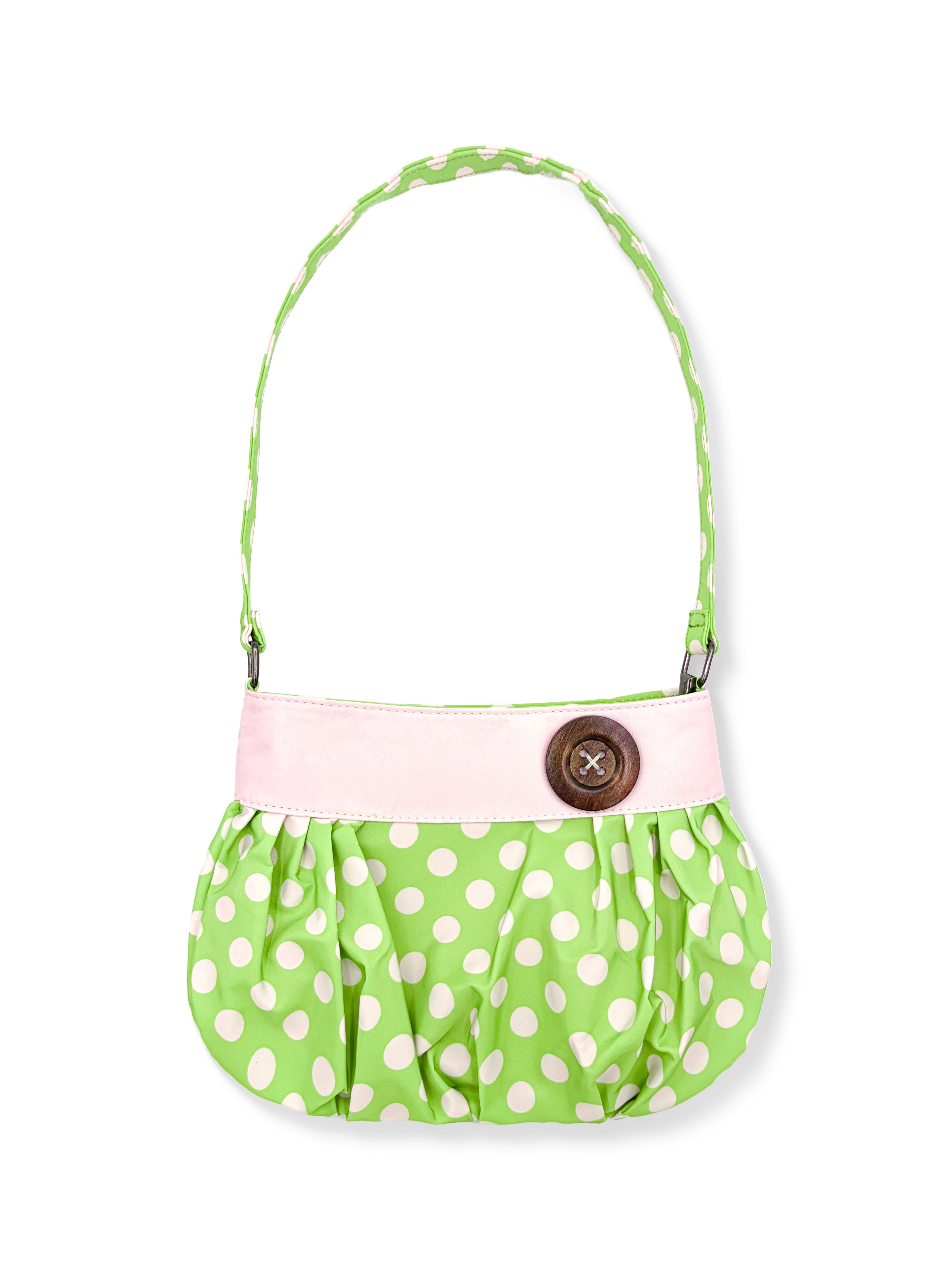 Pink Matcha Shoulder Bag – Neon Green Polka Dot Street Style Bag | Rottique