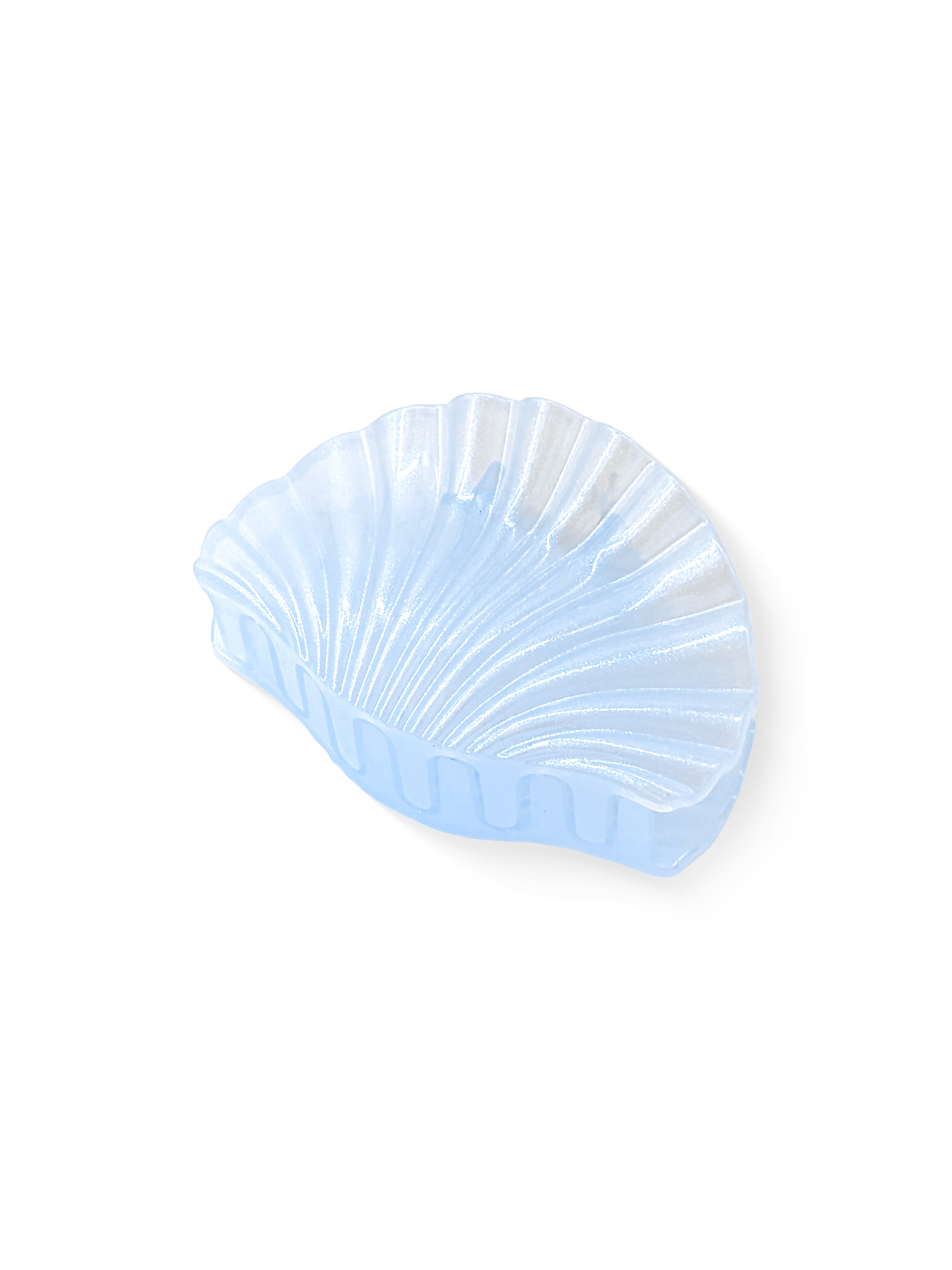 Seashell Hair Clip Blue – Glossy Summer Beach Hair Accessory | Rottique