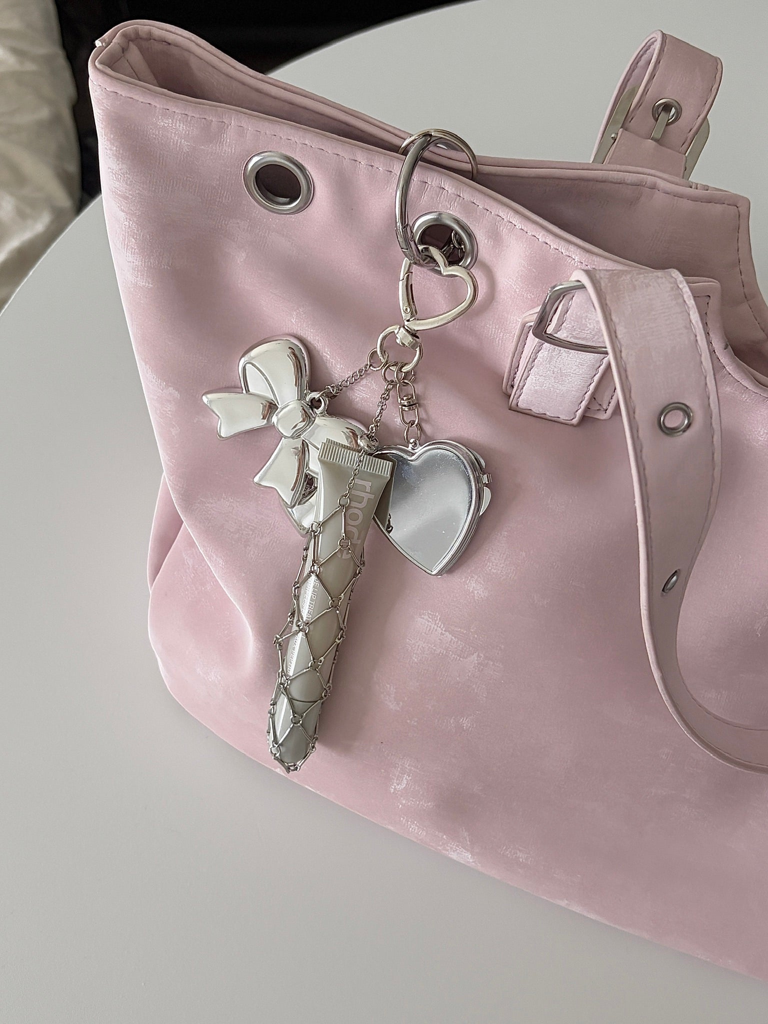 Metal Lipstick Holder Keychain
