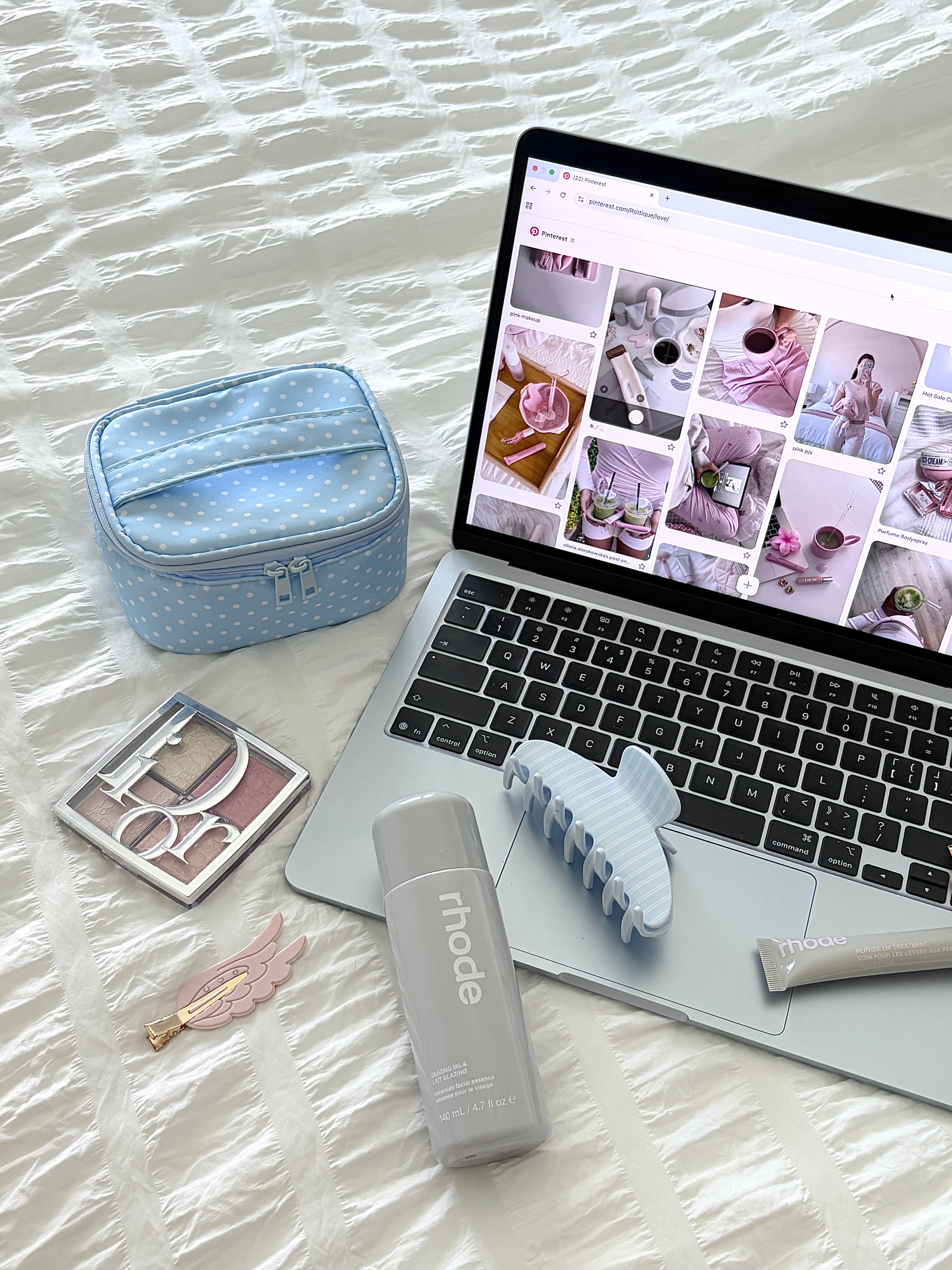 Blue Bubble Beauty Bag