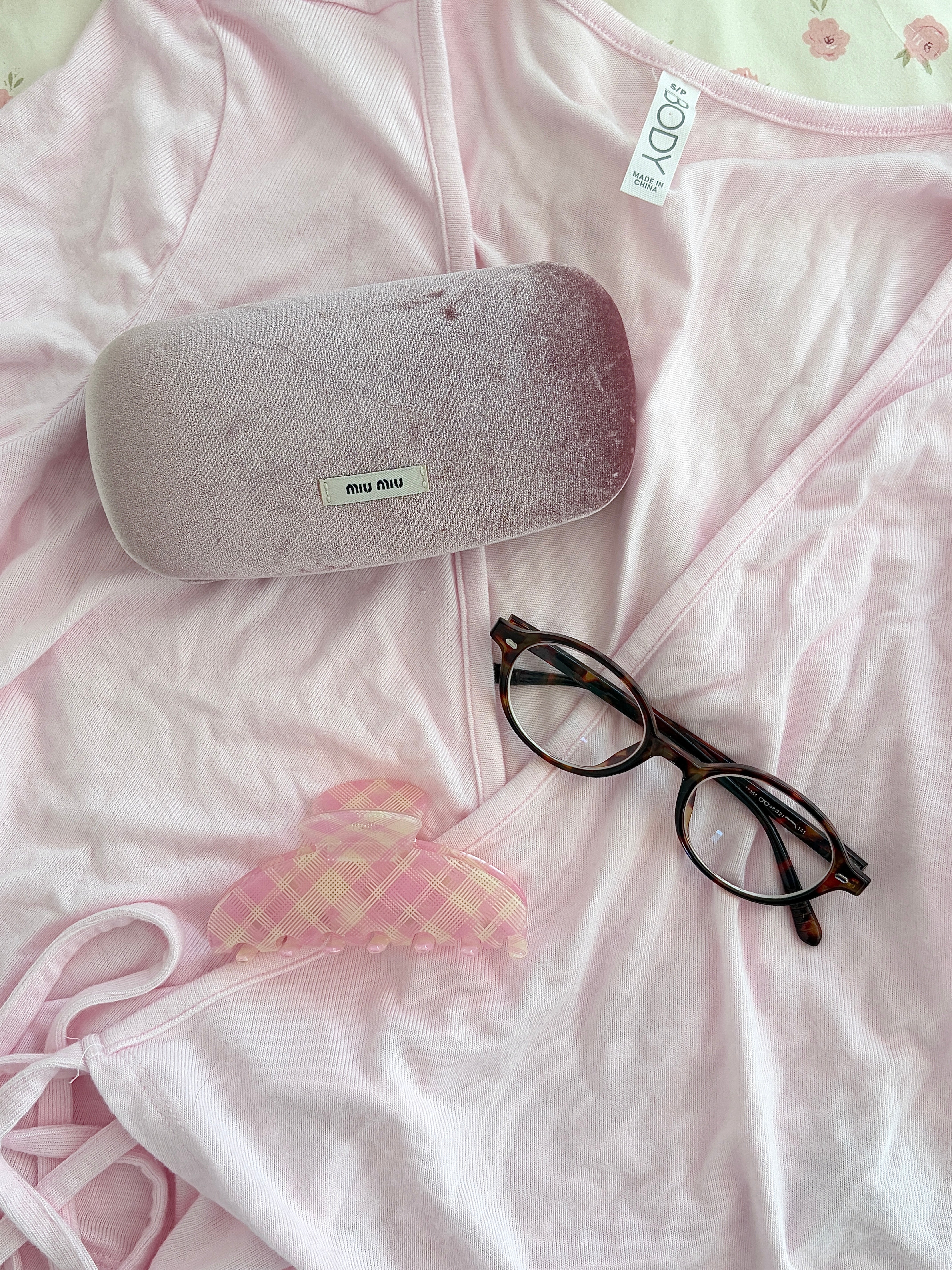Pink Gingham Hair Clip