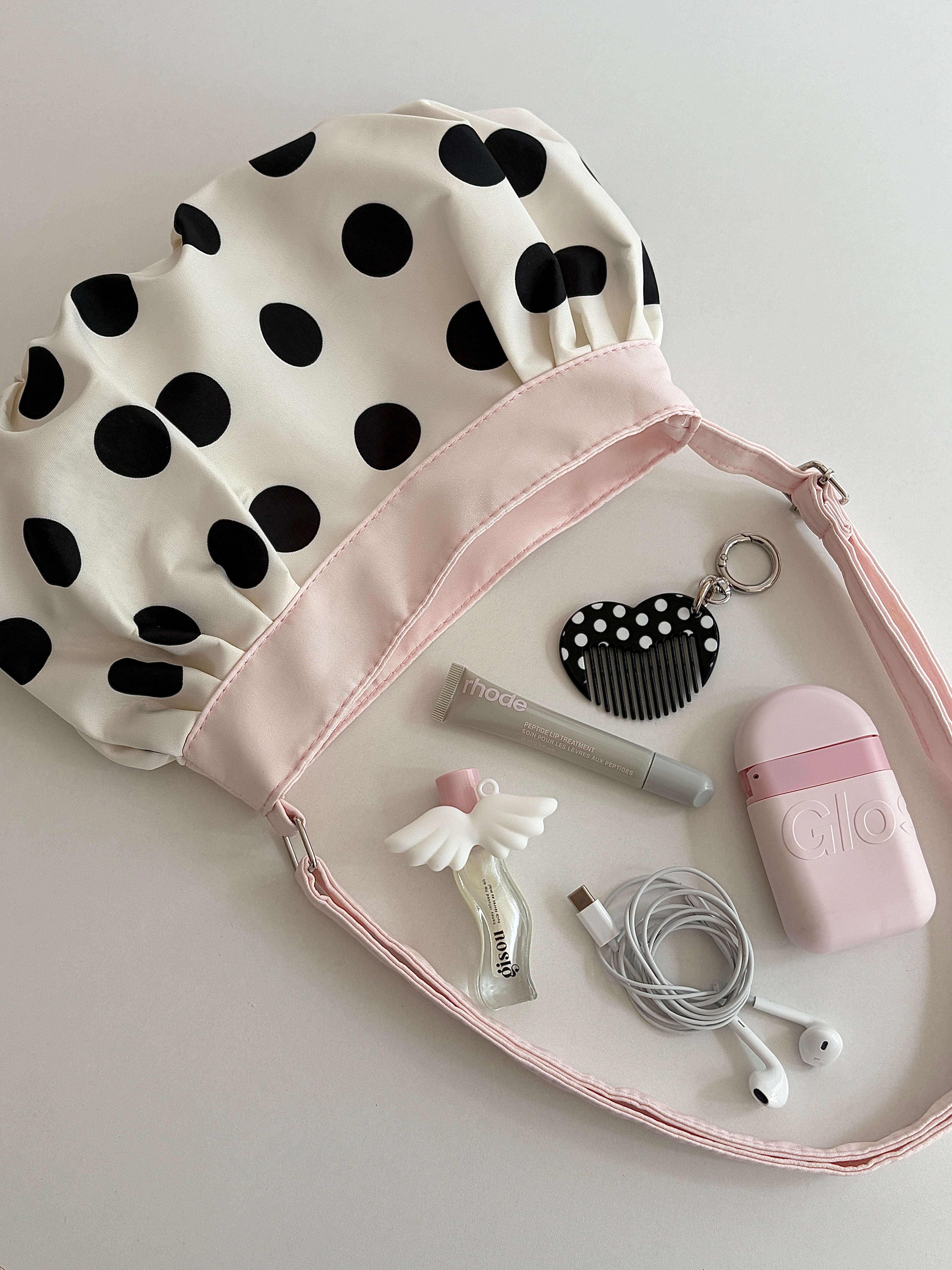 Polka Blush Shoulder Bag