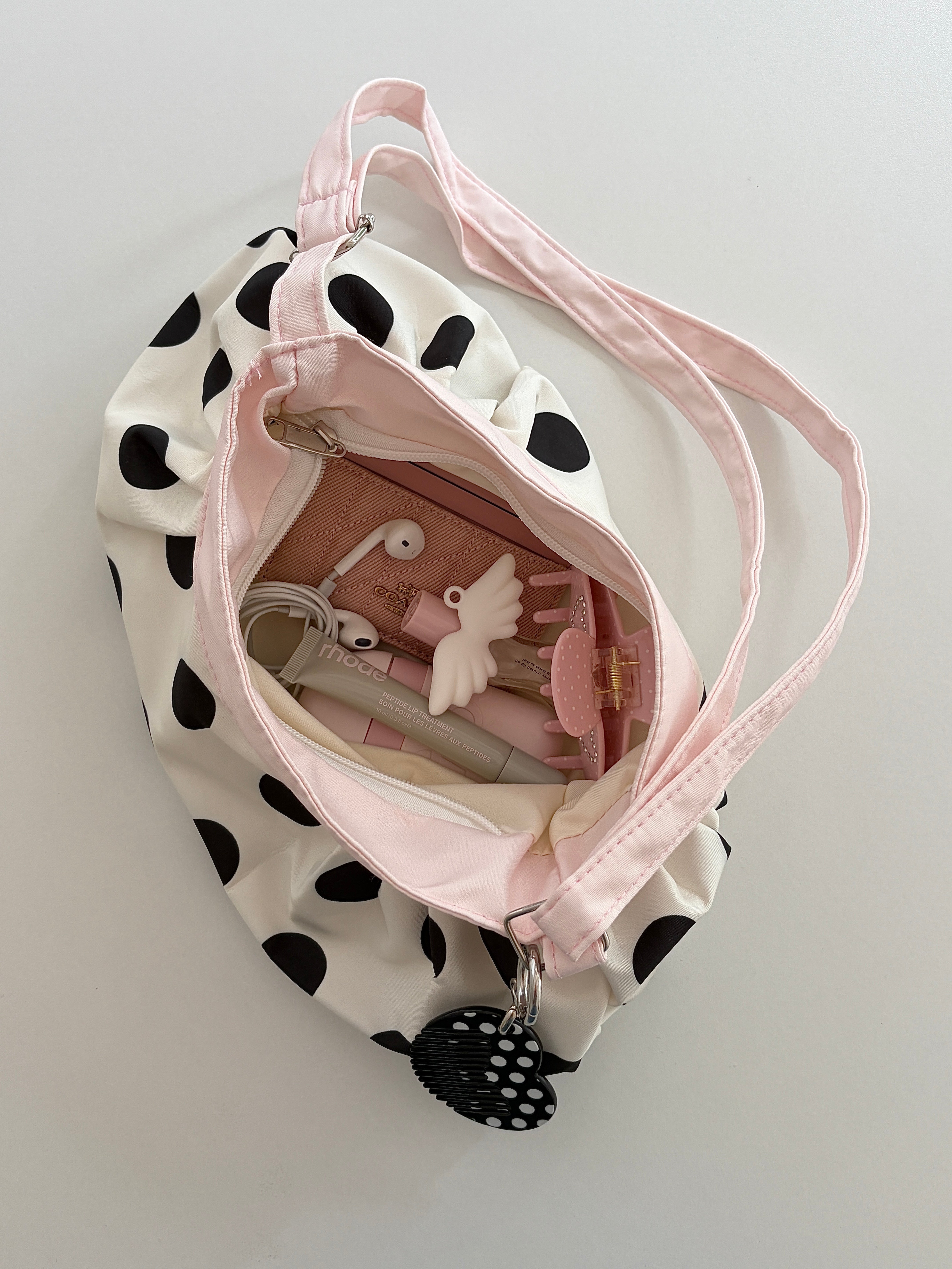 Polka Blush Shoulder Bag