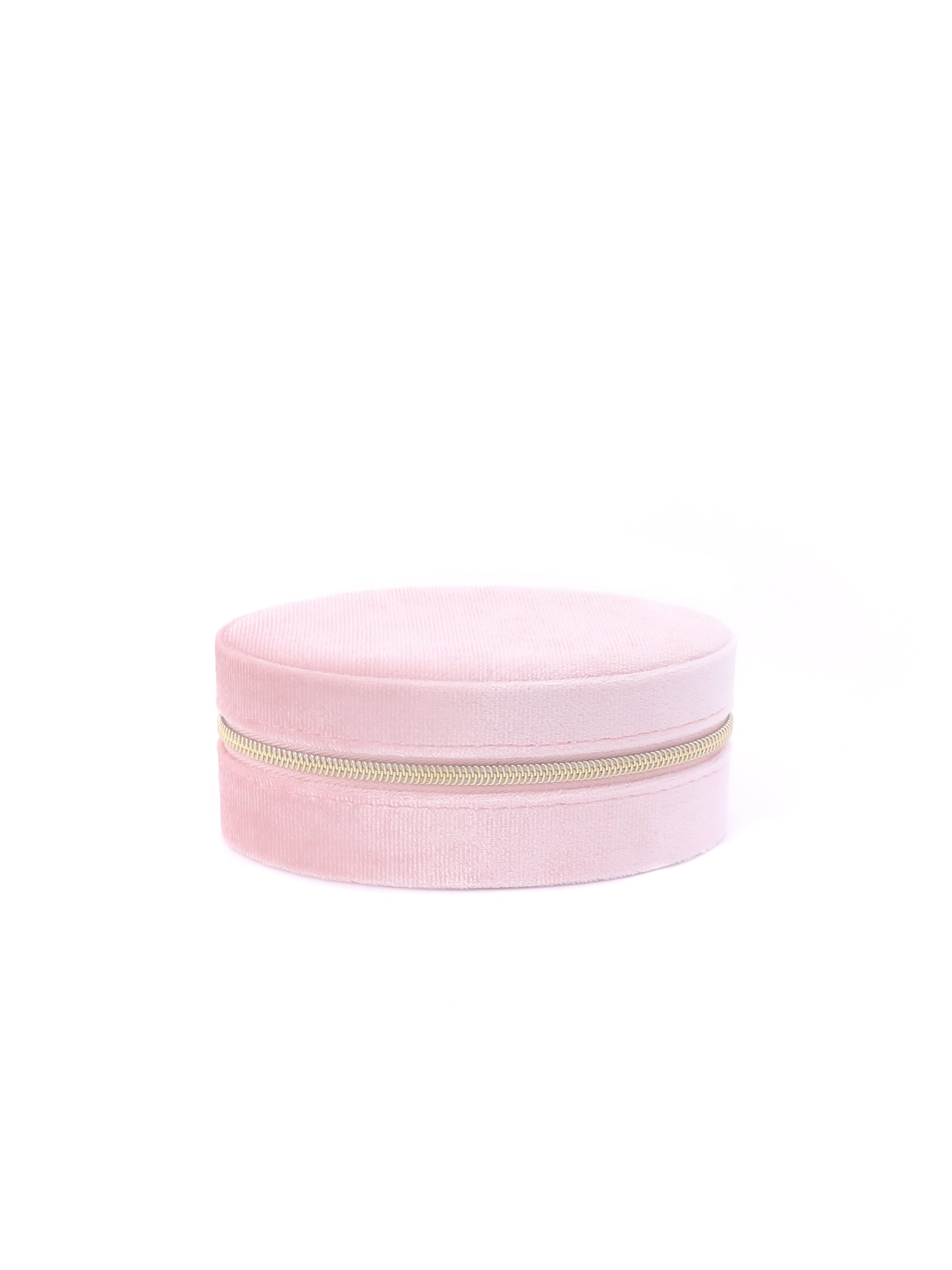 Mini Velura Pink Jewelry Case in compact and travel-friendly size