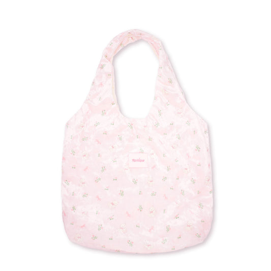Pink Stardust Tote Bag with glittery texture  and inner zippered pocket, perfect for your daily routine and vacation outfits