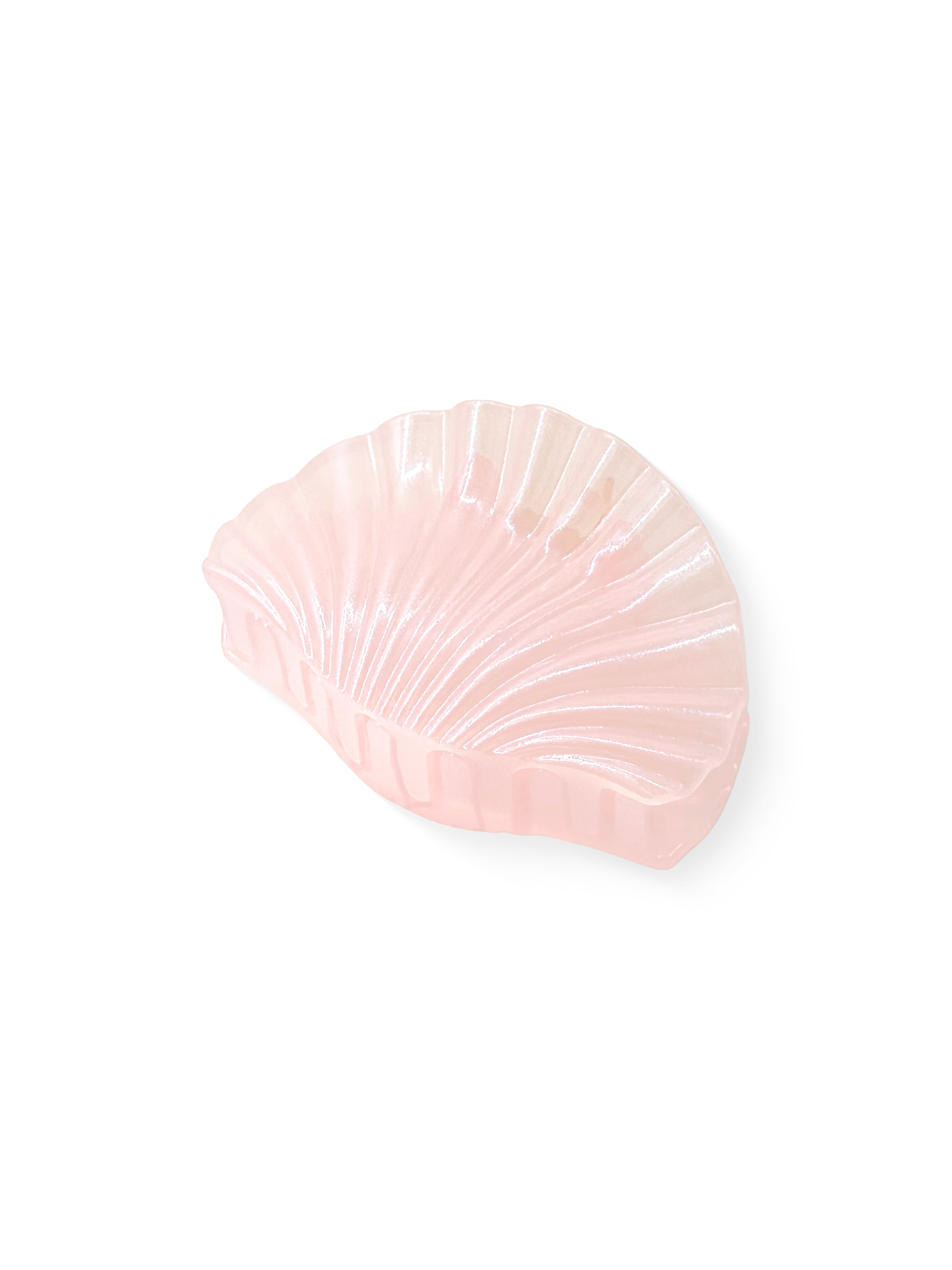 Seashell Hair Clip Pink – Glossy Summer Beach Hair Accessory | Rottique